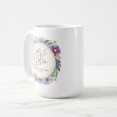 Tasse de M. et de Mme Elegant Floral Wedding (Devant gauche)