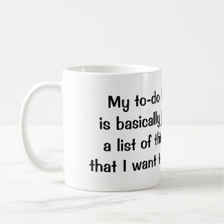 Tasse de "ma de nourriture liste de remue-ménage"