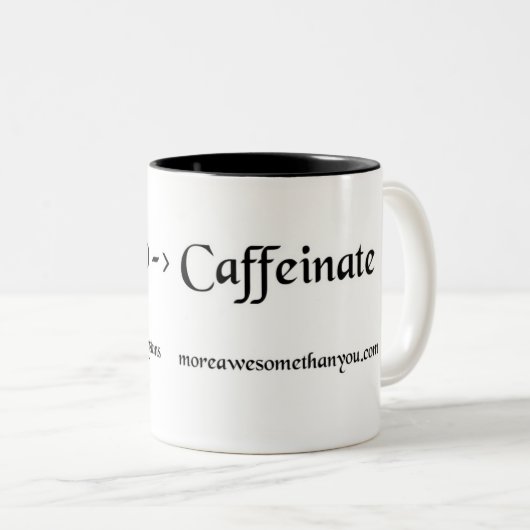 Tasse de Macro->Caffeinate - customisée (Devant droit)
