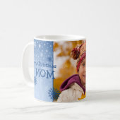 Tasse de maman de Joyeux Noël de flocons de neige (Devant gauche)