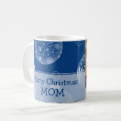 Tasse de maman de Joyeux Noël d'ornements (Devant gauche)