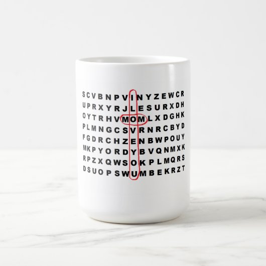 Tasse "de maman de Wordsearch" (Centre)