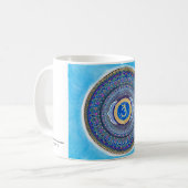 Tasse de mandala de Chakra de troisième oeil (Devant gauche)
