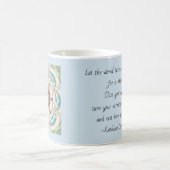 Tasse de mandala de Shell de turquoise avec la (Centre)