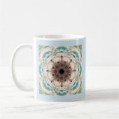 Tasse de mandala de Shell de turquoise avec la (Gauche)