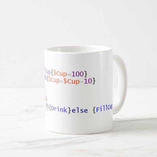 Tasse de manuscrit de café de PowerShell (Devant droit)