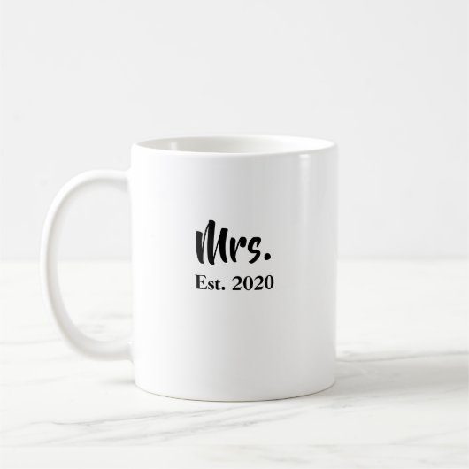Tasse de mariage année de création Mme (Gauche)