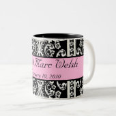 Tasse de mariage damassé (Devant droit)