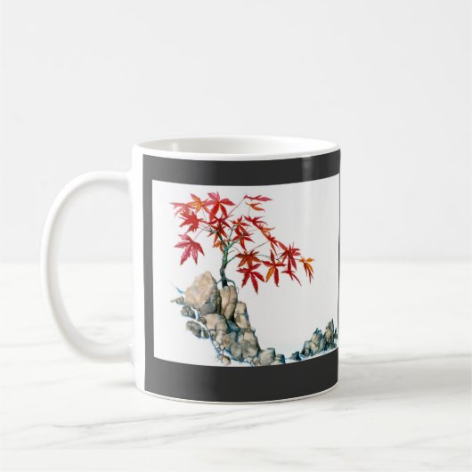 Tasse de mariage de bonsaïs d'érable rouge de (Gauche)