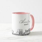Tasse de mariage personnalisée de Myrtle Beach (Devant droit)