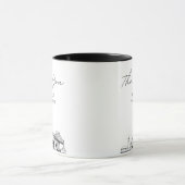 Tasse de mariage personnalisée simple esquisse de  (Centre)