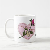 Tasse de mariage rose Âme sœur (Gauche)