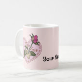 Tasse de mariage Rose Amour Véritable (Devant gauche)