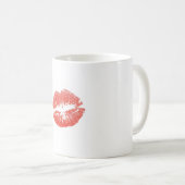 Tasse de marque de baiser de lèvres avec l'image (Devant droit)