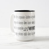Tasse de matière de mots (Devant gauche)