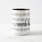 Tasse de matière de mots (Centre)