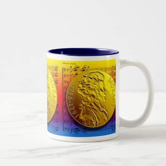 TASSE DE MÉDAILLON D'ARC-EN-CIEL DE MOZART (Droit)