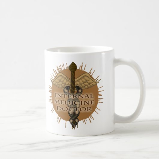 Tasse de médecin de médecine interne Caducée (Droite)