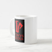 Tasse de médias de Powys (logo 2) (Devant gauche)