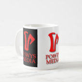 Tasse de médias de Powys (logo 3) (Devant gauche)