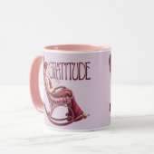 Tasse de méditation d'affirmation de Bourgogne lav (Devant gauche)