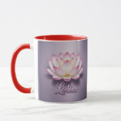 Tasse de méditation Fleur de Lotus Rouge (Gauche)
