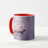 Tasse de méditation Fleur de Lotus Rouge (Devant gauche)