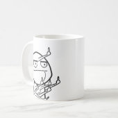 Tasse de Mème de Visage de Rage avec Plusieurs Doi (Devant gauche)