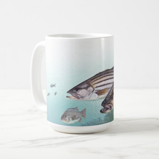 Tasse de mer de poissons de bar d'Amérique de (Devant gauche)