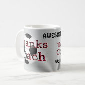 TASSE de Merci de cadeaux d'entraîneur du football (Devant gauche)