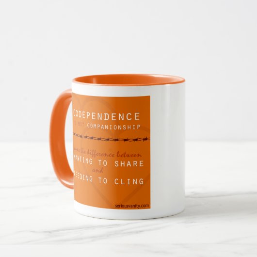 Tasse de Mindfulness de Codependence de battement (Devant gauche)