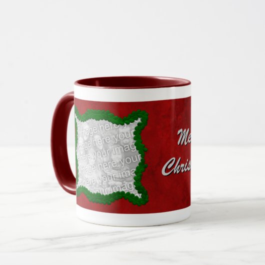 Tasse de modèle de Joyeux Noël - customisée (Devant gauche)