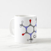 tasse de molécule de 3D Caffiene (Devant gauche)