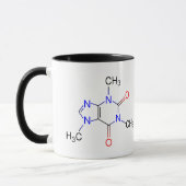 Tasse de molécule de caféine (Gauche)