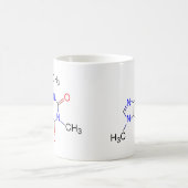 Tasse de molécule de caféine (Centre)