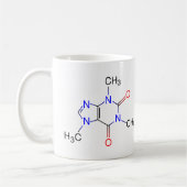 Tasse de molécule de caféine (Gauche)