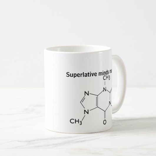 Tasse de molécule de caféine (Devant droit)