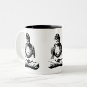 Tasse de monochrome de Bouddha (Devant gauche)