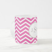 Tasse de monogramme de Chevron (Devant gauche)