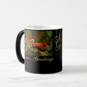 Tasse de monogramme de Joyeuses Fêtes de nature de (Devant gauche)