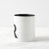 Tasse de monogramme de logo de R (Centre)
