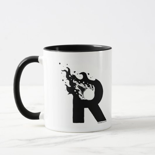 Tasse de monogramme de logo de R (Gauche)