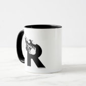 Tasse de monogramme de logo de R (Devant gauche)