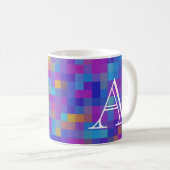 Tasse de monogramme de mosaïque (Devant droit)