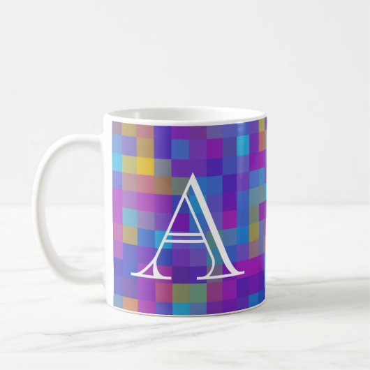 Tasse de monogramme de mosaïque (Gauche)