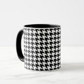 Tasse de monogramme de pied-de-poule (Devant gauche)