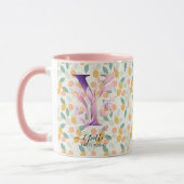 Tasse de monogramme floral Boho Chic élégant - Y (Gauche)