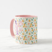 Tasse de monogramme floral Boho Chic élégant - Y (Devant gauche)