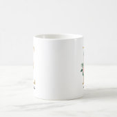 Tasse de monogramme, monogramme floral E, cadeau (Centre)