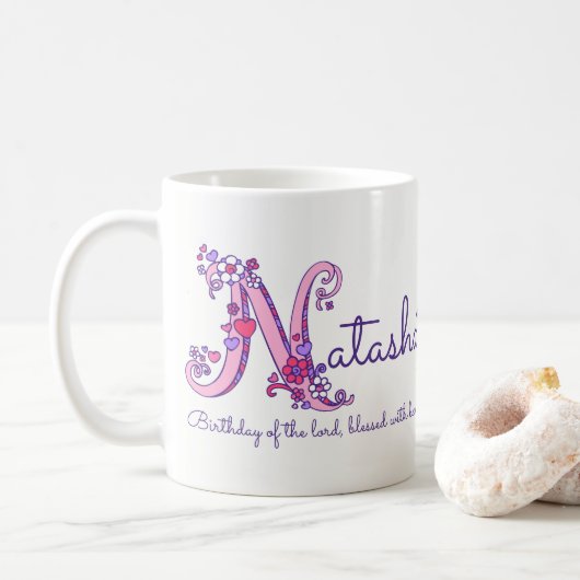 Tasse de monogramme personnalisée par (Avec donut)